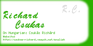 richard csukas business card